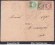 FRANCE N°53+54+56 SUR LETTRE GC 6116 VALLON SUR GÉE SARTHE + CAD DU 09/12/187. - 1871-1875 Ceres