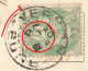 FRANCE -  VARIETY &  CURIOSITY - 27 - REVERSED RING AND DATE BLOCK OF A3 DEPARTURE CDS "VERNON" - 1903 - Covers & Documents