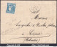 FRANCE N° 45C SUR LETTRE AVEC CACHET ETOILE DE PARIS + CAD DU 05/06/1871 A VOIR - 1870 Emission De Bordeaux