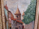 Ancien Tableau Paysage Rue De Langogne Lozère Signé Ch. Lefebvre. - Huiles