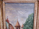 Delcampe - Ancien Tableau Paysage Rue De Langogne Lozère Signé Ch. Lefebvre. - Oelbilder