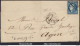 FRANCE N°46B SUR LETTRE AMBULANT DE NUIT BC BORDEAUX A CETTE + CAD DU 24/05/1871 - 1870 Emissione Di Bordeaux