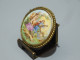 -BROCHE ANCIENNE PORCELAINE LIMOGES Décor ROMANTIQUE Marquis Marquise BIJOU     E - Brooches