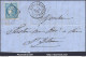 FRANCE N°46B SUR LETTRE AMBULANT ML1° + CAD GARE DE MONTÉLIMAR DU 27/04/1871 - 1870 Bordeaux Printing