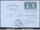 FRANCE N°14A+14Ah POSTFS SUR LETTRE PC 2703 ROCHEFORT SUR MER DU 29/10/1858 - 1853-1860 Napoléon III