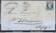 FRANCE N° 14A SUR LETTRE POUR LA BELGIQUE PC 2737 TARIF FRONTALIER DU 29/12/1857 - 1853-1860 Napoléon III.