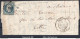 FRANCE N°14Af SUR LETTRE PC 1367 GANGES HÉRAULT + CAD TYPE 14 DU 04/07/1854 - 1853-1860 Napoléon III.