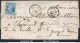 FRANCE N°14A SUR LETTRE PC 379 BESSAY SUR ALLIER ALLIER + CAD DU 29/07/1854 - 1853-1860 Napoleon III