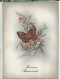 CP : Papillon Dessin Fleurs - Dorure - N° 4015 (2 Scans) - Papillons