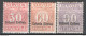 Eritrea 1916 Servizio Commissioni Sass.1/3 **/MNH VF/F - Eritrea