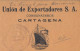 RARE 1940 CONNAISSEMENT BILL OF LADING  UNION DE EXPORTADORES Cartagena Espagne Pour Hambourg  Humburg  V.SCANS - Spanien