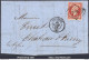 FRANCE N°17A SUR LETTRE PC 2909 SOISSONS AISNE + CACHET A DATE DU 20/02/1858 - 1853-1860 Napoleon III