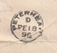 1896 - QV - Enveloppe De Fraserburgh Vers Peterhead, Scotland, Ecosse - 1 Penny Stamp - Arrival Stamp - Marcophilie