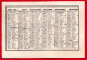 Petit Calendrier Chromo Fleurs : Verveine. Année 1892, 2ème Semestre. - Petit Format : ...-1900