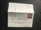 1844-48 GB QV 1d Imperf 2 Diff Letters Part Of H B And 17 Square Covers Sent London Edinburgh See Photos - Brieven En Documenten