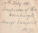 1896 - QV - Formulaire Imprimé Plié De La Paroisse D'EDINBURGH Vers The Inspector Of Poor, Peterhead, Ecosse - Marcophilie