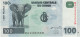 Congo Democratic Republic, 100 Francs, 2000 UNC - Republic Of Congo (Congo-Brazzaville)
