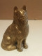 Delcampe - Statuette De Chien Ancienne En Bronze Doré Hauteur 11 Cm - Bronces