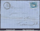 FRANCE N°46B SUR LETTRE GC 1256 CUNLHAT PUY DE DOME + CAD TYPE 16 DU 10/05/1871 - 1870 Emisión De Bordeaux