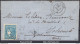 FRANCE N°45C SUR LETTRE GC 2046 LILLE NORD + CAD DU 07/01/1871 - 1870 Ausgabe Bordeaux