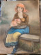 PASTEL SIGNE FEMME MERE ALLAITANT SON ENFANT TAILLE CADRE 39.5 X 31 CM - Pastelli