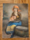 PASTEL SIGNE FEMME MERE ALLAITANT SON ENFANT TAILLE CADRE 39.5 X 31 CM - Pasteles