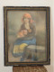 Delcampe - PASTEL SIGNE FEMME MERE ALLAITANT SON ENFANT TAILLE CADRE 39.5 X 31 CM - Pastel