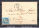 FRANCE N° 60A SUR LETTRE POUR MIRANDE GC 1873 JEGUN GERS + CAD DU 22/11/1872 - 1871-1875 Cérès