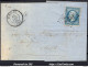 FRANCE N° 22 SUR LETTRE POUR AUCH GC 2200 MARCIAC GERS + CAD DU 12/12/1863 - 1862 Napoleon III