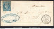 FRANCE N° 22 SUR LETTRE POUR AUCH GC 2184 MANCIET GERS + CAD DU 10/06/1864 - 1862 Napoléon III.