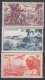 GUADELOUPE POSTE AERIENNE N° 13/15 NEUFS * GOMME AVEC CHARNIERE - A VOIR - Airmail