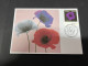 24-10-2023 (5 U 11) Stamps Released Today 24-10-2023 - Poppies Of Remembrance (purple Poppy) - Storia Postale