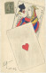 TB Dessinée Main – Signée Lily 1917, Cartes à Jouer, Dame, As - 1900-1949