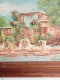 Delcampe - Tableau Ancien Peinture à Huile Signé, Moulin 37 Cm X 32 Cm - Huiles