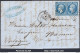 FRANCE N°14Ax2 SUR LETTRE POUR NAMUR BELGIQUE PC 325 BEAUNE + CAD DU 06/07/1860 - 1853-1860 Napoléon III