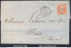 FRANCE N°16 SUR LETTRE PC 210 AVIZE MARNE + CACHET A DATE DU 04/05/1862 - 1853-1860 Napoleone III