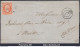 FRANCE N°16 SUR LETTRE PC 210 AVIZE MARNE + CACHET A DATE DU 05/07/1861 - 1853-1860 Napoléon III.