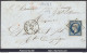 FRANCE N°14A SUR LETTRE PC 109 ARCIS SUR AUBE AUBE + CAD DU 25/08/1855 - 1853-1860 Napoléon III