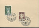 1956 Saarland Mi.P 43 +  371-2 Used 26.1.57 Der Bundespräsident An Der Saar - Enteros Postales