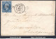 FRANCE N°14B SUR LETTRE PC 1153 DURAS LOT ET GARONNE + CAD DU 02/05/1861 - 1853-1860 Napoléon III.