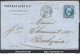 FRANCE N°14A SUR LETTRE PC 1439 GRANDVILLIERS OISE + CAD DU 13/04/1859 - 1853-1860 Napoléon III.