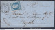 FRANCE N°14B SUR LETTRE PC 3061 ST FLORENT LE VIEIL MAINE ET LOIRE DU 29/07/1862 - 1853-1860 Napoléon III