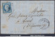 FRANCE N°14A SUR LETTRE PC 2785 SALLES CURAN AVEYRON + CAD DU 18/10/1859 - 1853-1860 Napoléon III