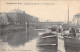 BELGIQUE - Marchienne Au Pont - La Sambre - La Passerelle Et Le Marché Couvert - Bateaux - Carte Postale Ancienne - Sonstige & Ohne Zuordnung