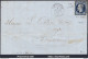 FRANCE BLEU NOIR N° 14Ab SUR LETTRE PC 3383 TOULOUSE + CAD DU 01/09/1856 - 1853-1860 Napoleon III