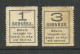 RUSSIA Russland 1917 Michel 119 A & 121 A O Money Stamps Geldmarken Notgeld O - Used Stamps