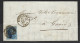 Medaillon 20 Cent Op Brief Van BRUXELLES Naar GAND In 1859 ; Details & Staat Zie 2 Scans ! LOT 191 - 1849-1865 Médaillons (Autres)