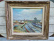 Ancien Tableau Marais Salants Le Croisic Guérande Signé Et Daté 1947 - Olieverf