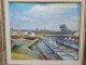 Ancien Tableau Marais Salants Le Croisic Guérande Signé Et Daté 1947 - Oils