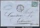 FRANCE N° 46B SUR LETTRE GC 532 BORDEAUX GIRONDE + CAD DU 17/04/1871 - 1870 Ausgabe Bordeaux